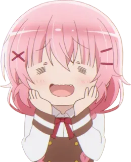 ☺️ Anime, Lucu, Rambut pink, Chibi, Kartun, Gadis telegram sticker
