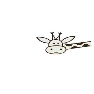 😐 jirafa, animal, lindo, dibujos animados telegram sticker