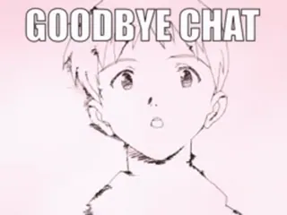 🌟 GOODBYE CHAT Anime, Perpisahan, Selamat tinggal, Obrolan, Meme telegram sticker
