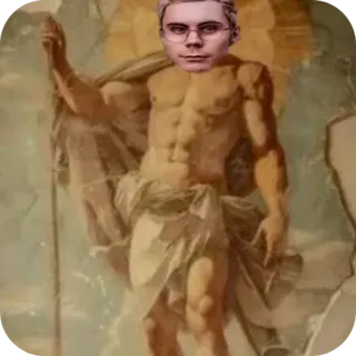 🖼 man, pose, antiek, god, mythologie, kunst, meme telegram sticker