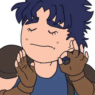 😌 Anime, Manga, Arte, Fanart, Personaje, Gesto, Meme telegram sticker