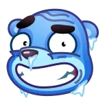 🥶 animal, urso, desenho animado, personagem, adesivo, fofo telegram sticker