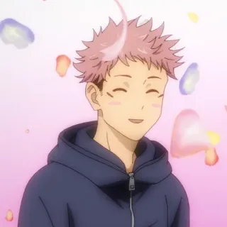 🍃 Yuji Itadori Jujutsu Kaisen anime, jujutsu kaisen, yuji itadori, cartoon telegram sticker
