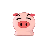 😘 porco, animal, fofo, desenho animado, animal de fazenda telegram sticker