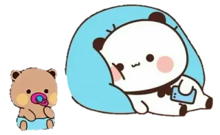 🐻 carino, orso, cartone animato, bambino, animale telegram sticker