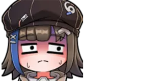 😰 anime, girl, cartoon, sticker, scared, surprised, character telegram sticker
