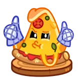 👍 Pizza, Potongan, Kartun, Makanan, Lucu, Karakter telegram sticker