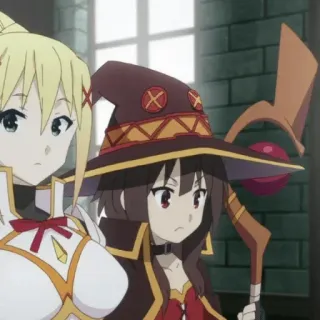 🎡 Megumin Konosuba Anime, Konosuba, Megumin, Darkness, Fantasy, Mage whatsapp sticker