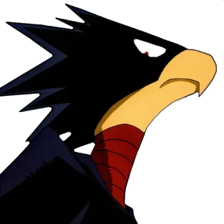 😤 Fumikage Tokoyami My Hero Academia Anime, My Hero Academia, Fumikage Tokoyami, Dark Shadow, Héroe, Estudiante, Cabeza de pájaro telegram sticker