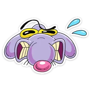 😡 Dessin animé, En colère, Souris, Sticker, Expression, Sueur, Frustration telegram sticker