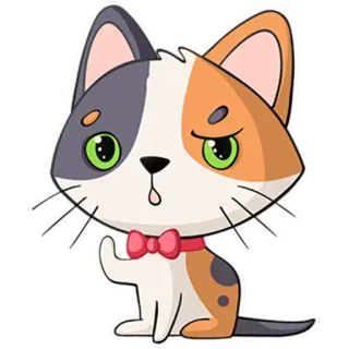 🤔 Katze, Kätzchen, Tier, süß, Aufkleber, Cartoon, Haustier, Säugetier telegram sticker