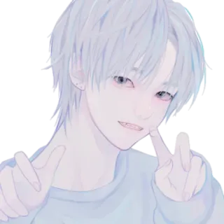 😀 anime, boy, character, digital art, aesthetic telegram sticker