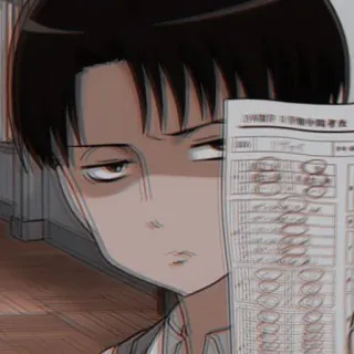 ☕ Levi Ackerman Attack on Titan anime, manga, levi, ackerman, attack on titan, character telegram sticker
