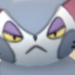 🤨 Glameow pokemon, glameow, gato, anime, fofo, adesivo telegram sticker