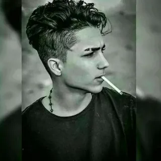 🖤 cigarette, smoking, portrait, young man, male telegram sticker