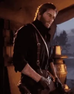👉 Arthur Morgan Red Dead Redemption 2 Cowboy, Gunslinger, Western, RDR2, Jeu vidéo telegram sticker