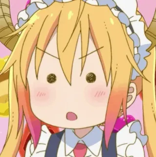 💈 Tohru Miss Kobayashi's Dragon Maid Anime, Dragón, Maid, Tohru, Divertido, Kawaii telegram sticker