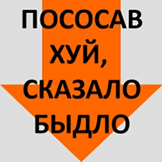 😆 ПОСОСАВ ХУЙ, СКАЗАЛО БЫДЛО offensivo, volgare, slang, russo telegram sticker