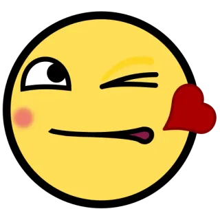 😘 Emoji, Faccia, Occhiolino, Cuore, Amore telegram sticker