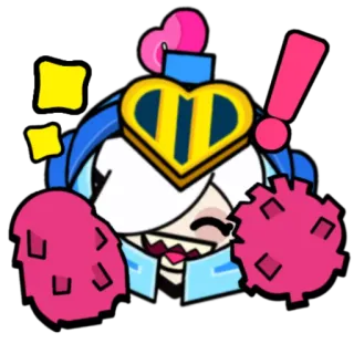 😆 Colette Brawl Stars 科莱特, 荒野乱斗, 电子游戏, 角色, 卡通, 可爱 telegram sticker