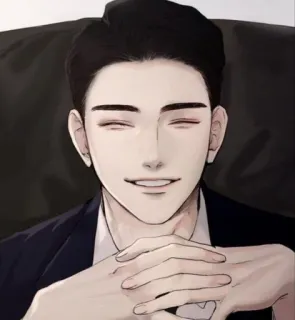 😇 мужчина, костюм, улыбающийся, азиат, портрет, джентльмен telegram sticker