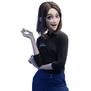😯 Sam Samsung Galaxy samsung, assistente virtuale, ia, ragazza, personaggio telegram sticker