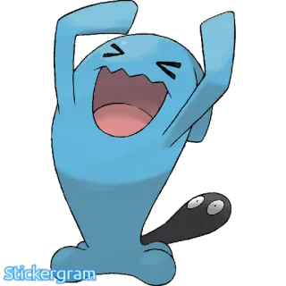 😂 Wobbuffet Pokémon Stickergram pokemon, wobbuffet, süß, lustig, anime, videospiel whatsapp sticker
