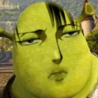 😑 Shrek Meme, Drôle, Crossover, Ogre, Comédie, Shrek telegram sticker