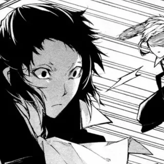 ♠ Akutagawa Bungou Stray Dogs akutagawa, bungou stray dogs, anime, manga, personnage telegram sticker