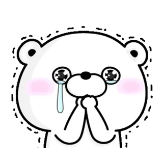 😢 かわいい, カワイイ, くま, 泣く, 懇願, お願い, 悲しい telegram sticker