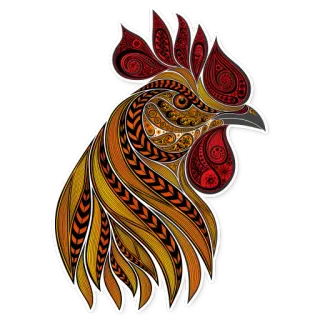 🐓 rooster, animal, chicken, illustration, bird, farm, nature telegram sticker