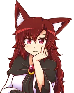 😏 Anime, Vosmeisje, Kemonomimi, Personage, Cartoon telegram sticker