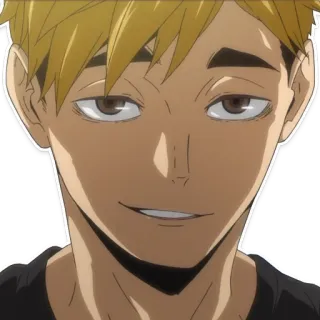 😏 Atsumu Miya Haikyuu!! Аниме, Haikyuu, Атсуму, Мия, Персонаж telegram sticker