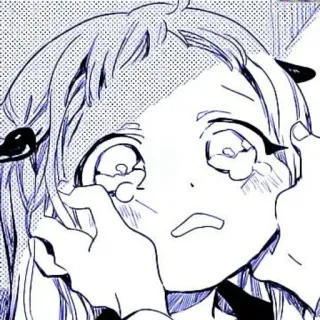 🫐 Manga, Anime, Triste, Piangere, Ragazza, Occhi, Emotivo telegram sticker