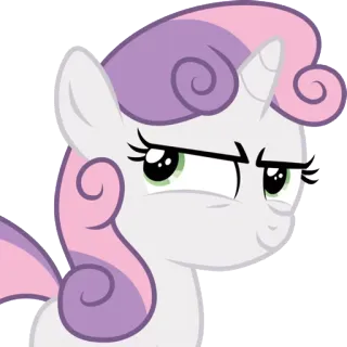 😈 Sweetie Belle My Little Pony Пони, Мультфильм, Стикер, Животное, Милый, Свити Белль, My Little Pony telegram sticker