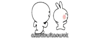 🔰 akwkowkaoowok cartoon, character, rabbit, cute telegram sticker