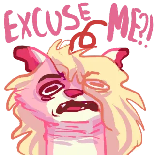 🙄 EXCUSE ME?! expressão, chocado, irritado, desenho animado, com licença whatsapp sticker