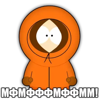 😶 Kenny McCormick South Park МФМФФФМФФФММ! cartoon, comedy, south park, kenny, animated, tv show, funny telegram sticker