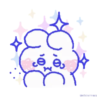 🥰 nuvola, carino, scintillante, kawaii, pastello telegram sticker