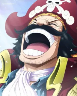 😂 Gol D. Roger One Piece Anime, Pirat, Anführer, Schnurrbart, One Piece, Gol D Roger telegram sticker