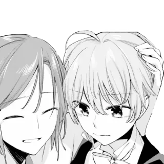 👐 Anime, Manga, Amigos, Dibujos animados, Arte, Dibujo, Retrato telegram sticker