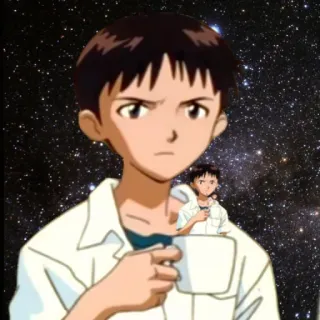 😐 Shinji Ikari Neon Genesis Evangelion アニメ, キャラクター, マンガ, エヴァ, エヴァンゲリオン, SF telegram sticker