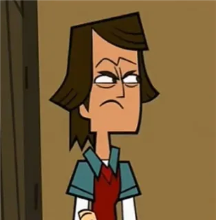 😒 Noah Total Drama мультфильм, телешоу, анимация, персонаж telegram sticker