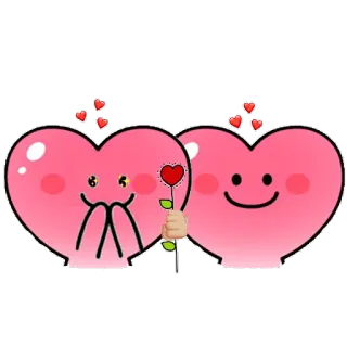 🌷 corazón, amor, romance, dibujos animados, San Valentín, lindo telegram sticker