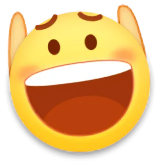 😃 Emoji, Kreskówka, Twarz, Szczęśliwy, Wyraz, Uroczy telegram sticker