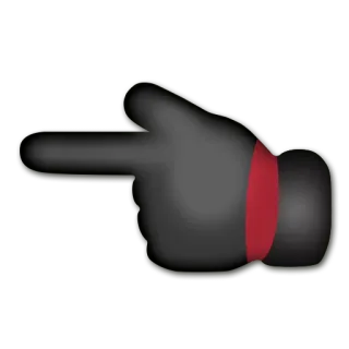 👈 finger, direction, pointing, emoji telegram sticker