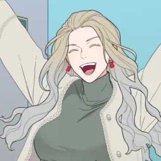♥️ mulher, desenho animado, pessoa, sorriso, feliz, alegre telegram sticker