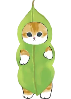 🍡 cat, animal, cute, pea, cartoon telegram sticker