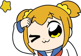 Pop Team Epic Anime whatsapp stickers