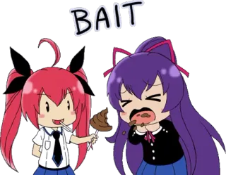 🎣 BAIT anime, cartoon, bait, lollipop, chibi telegram sticker